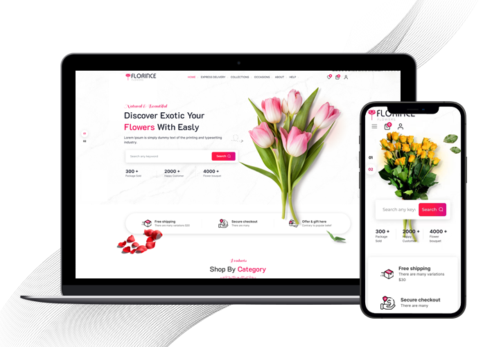 (自适应手机端)鲜花在线商城自适应XunRuiCMS网站模板源码下载 外贸模板下载